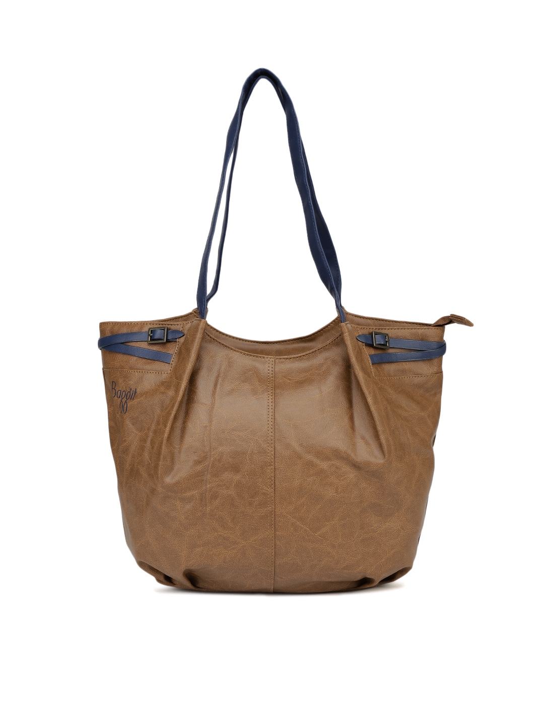 Baggit Tan Blue Textured Shoulder Bag Handbags For