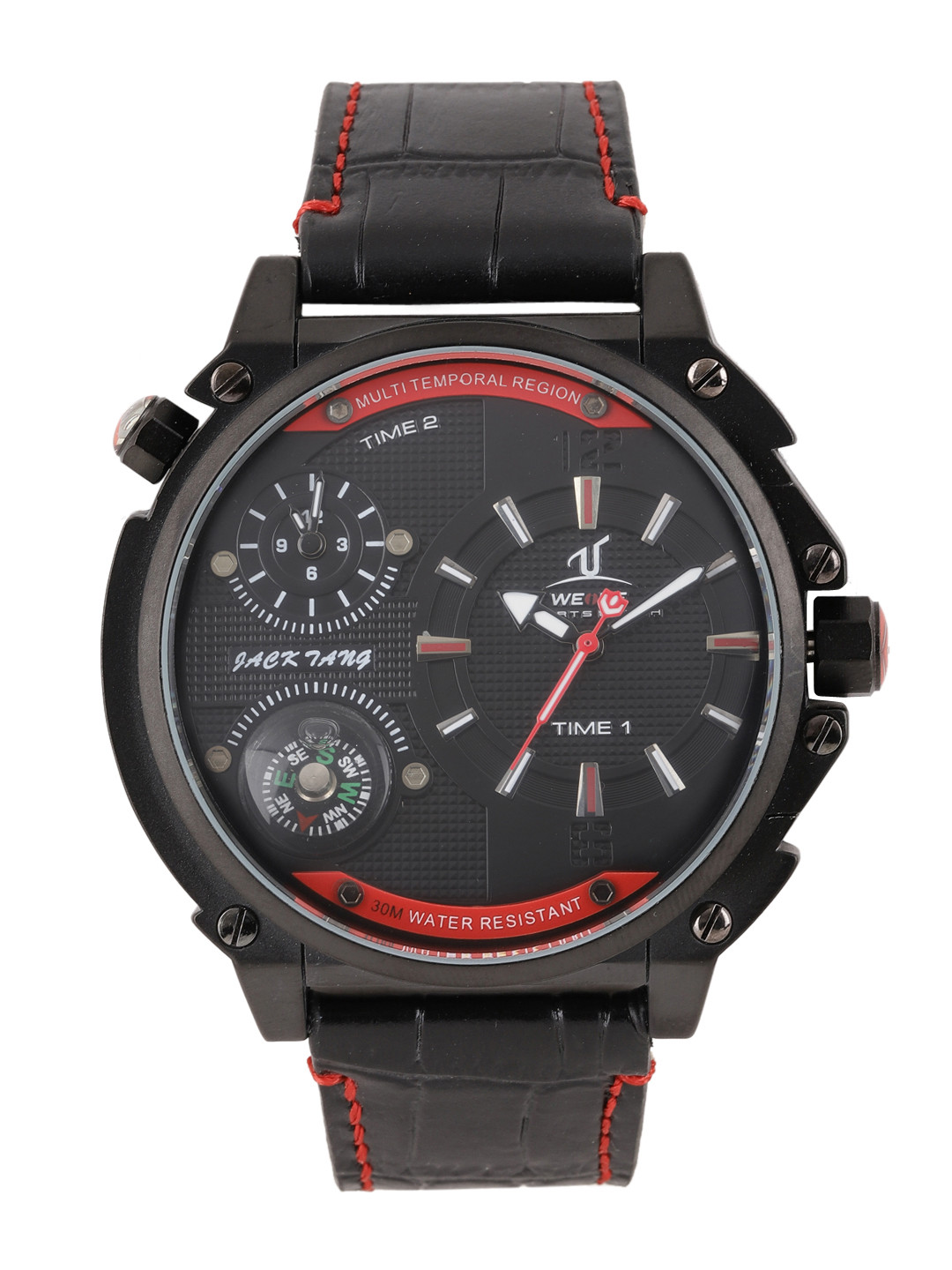 WEIDE Men Black & Red Analogue Watch UV1507B-2C