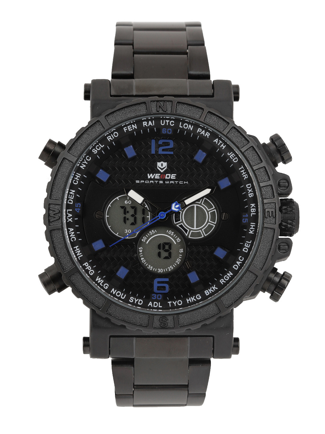 WEIDE Men Black Analogue and Digital Sports Watch WH6305B-4C