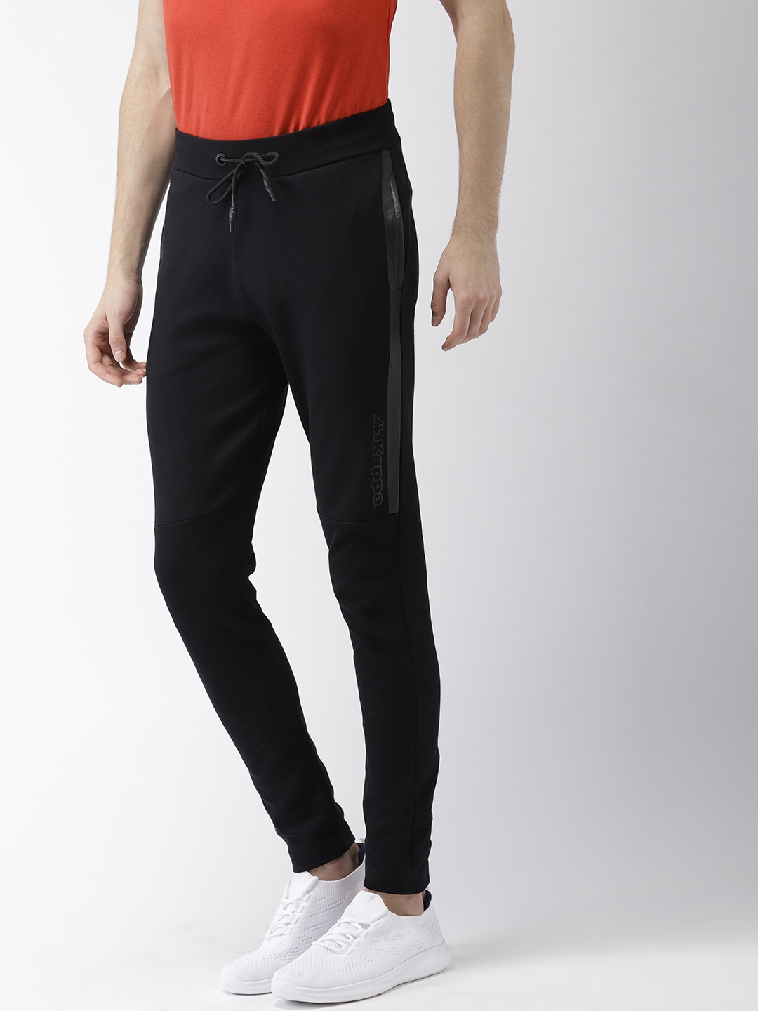 kappa solid men's track pants