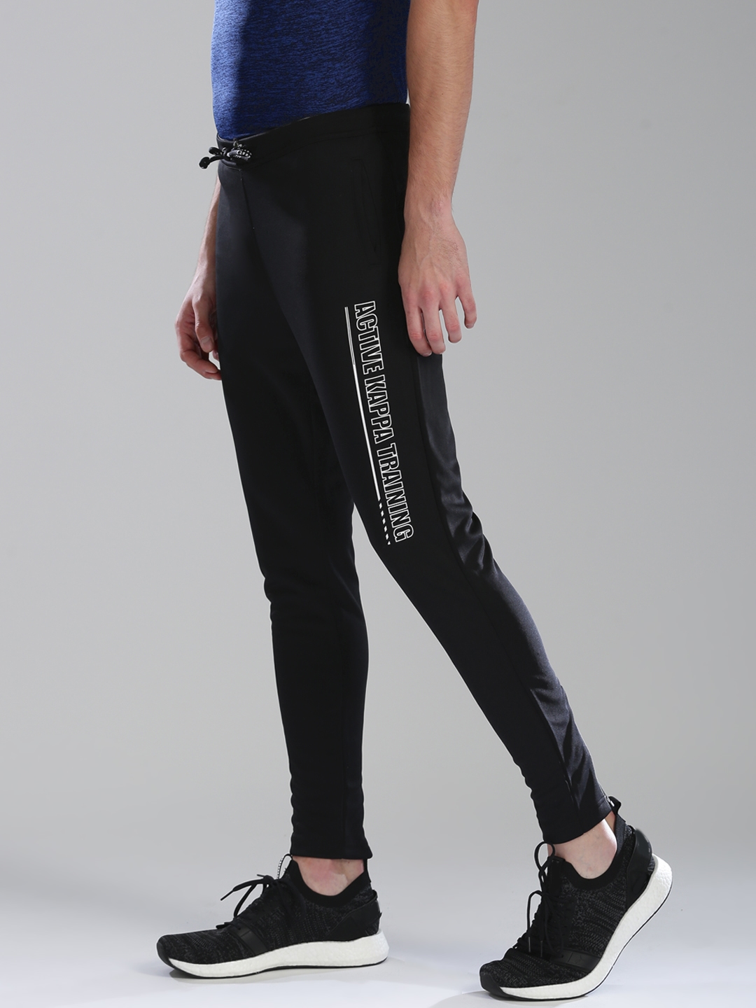 fácil de lastimarse Pizza flexible Buy Kappa Men Black Slim Fit Solid Regular Track Pants - Track Pants for  Men 6541470 | Myntra