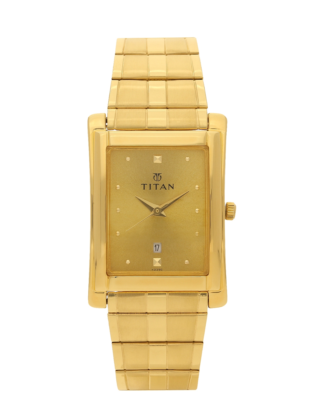 titan slim gold watch