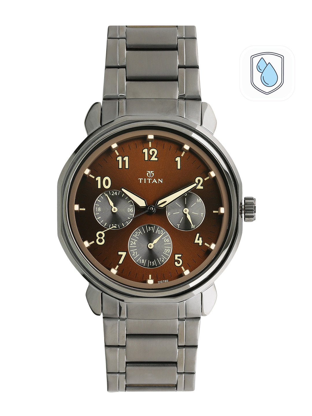 Titan Purple Gents Men Brown Analogue Watch NL1753QM01