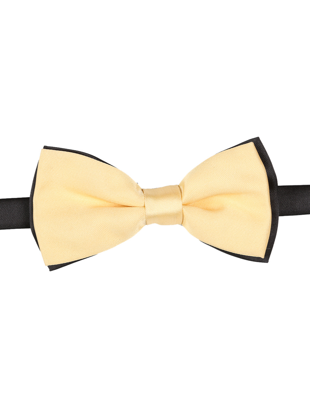 Tossido Yellow & Black Colourblocked Bow Tie