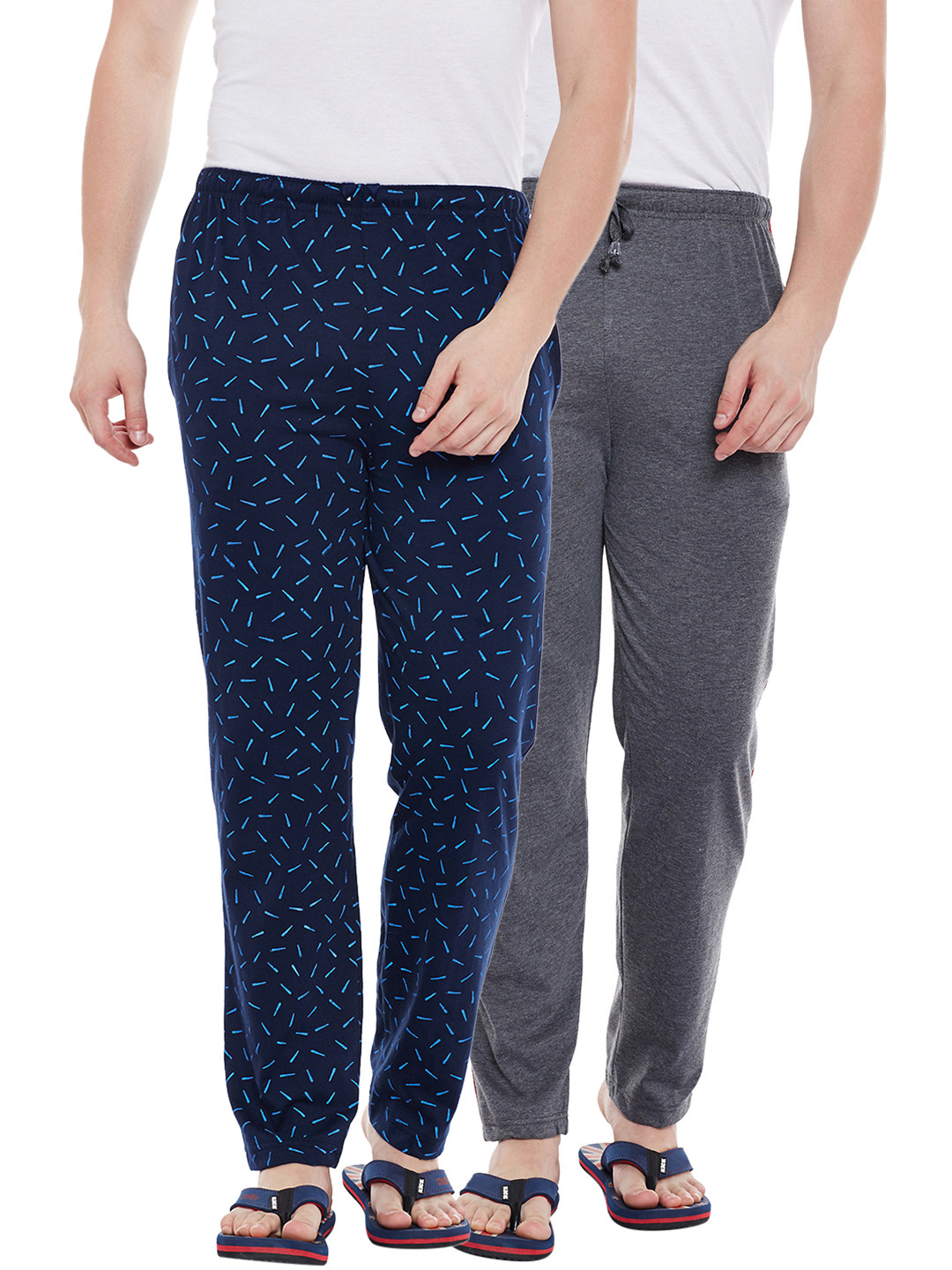 MACK JONNEY Men Pack Of 2 Track Pants D1-3PRTNVY-ANTHRA