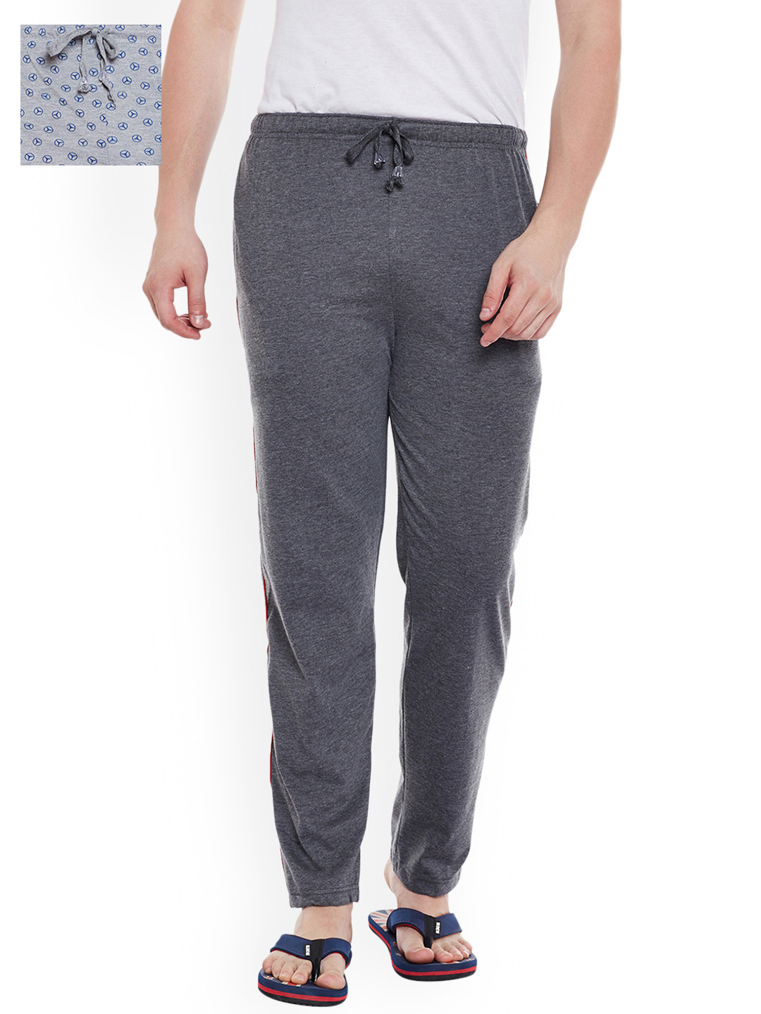 MACK JONNEY Men Pack of 2 Lounge Pants D1-PRTMLG4-ANTHRA