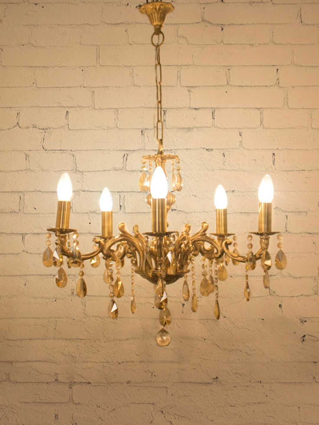 Fos Lighting Brown Self-Design Chandelier