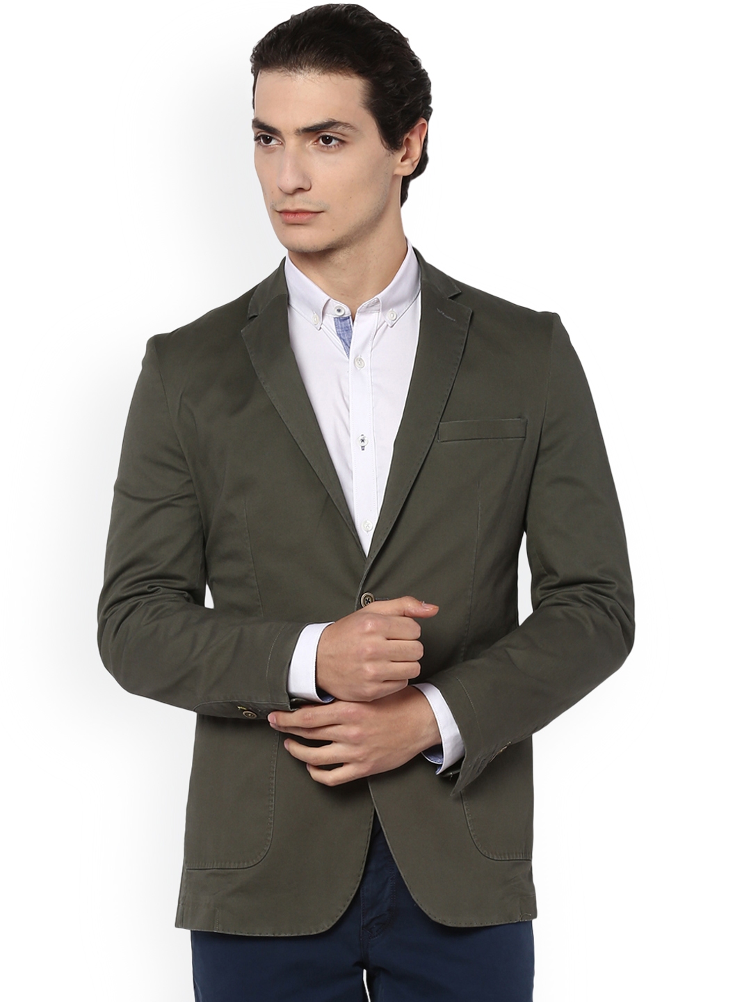 van heusen olive green blazer