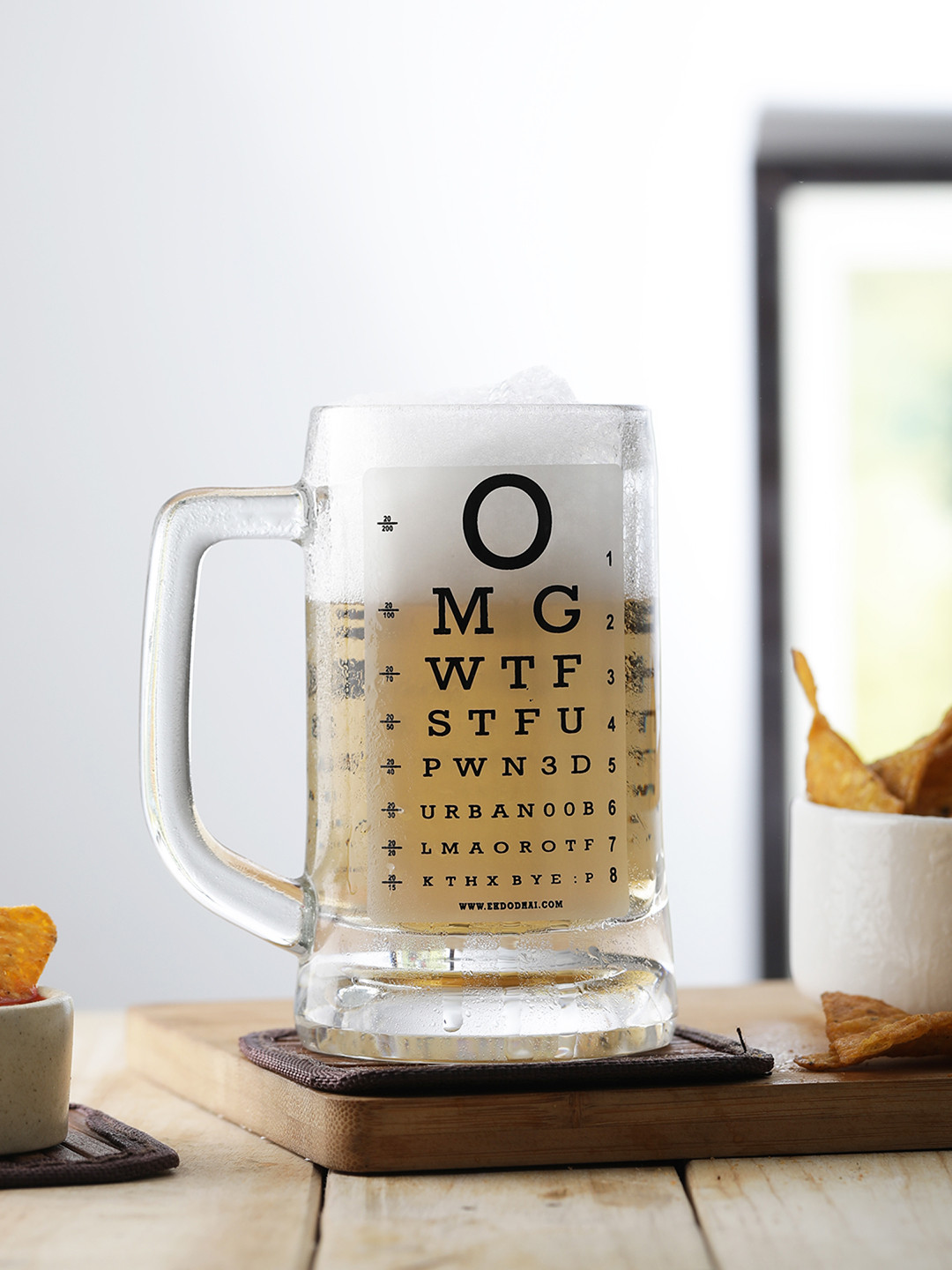EK DO DHAI Beer Test Beer Mug