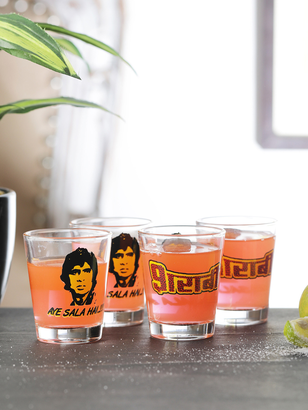 EK DO DHAI Set Of 4 Sharabi Shot Glasses