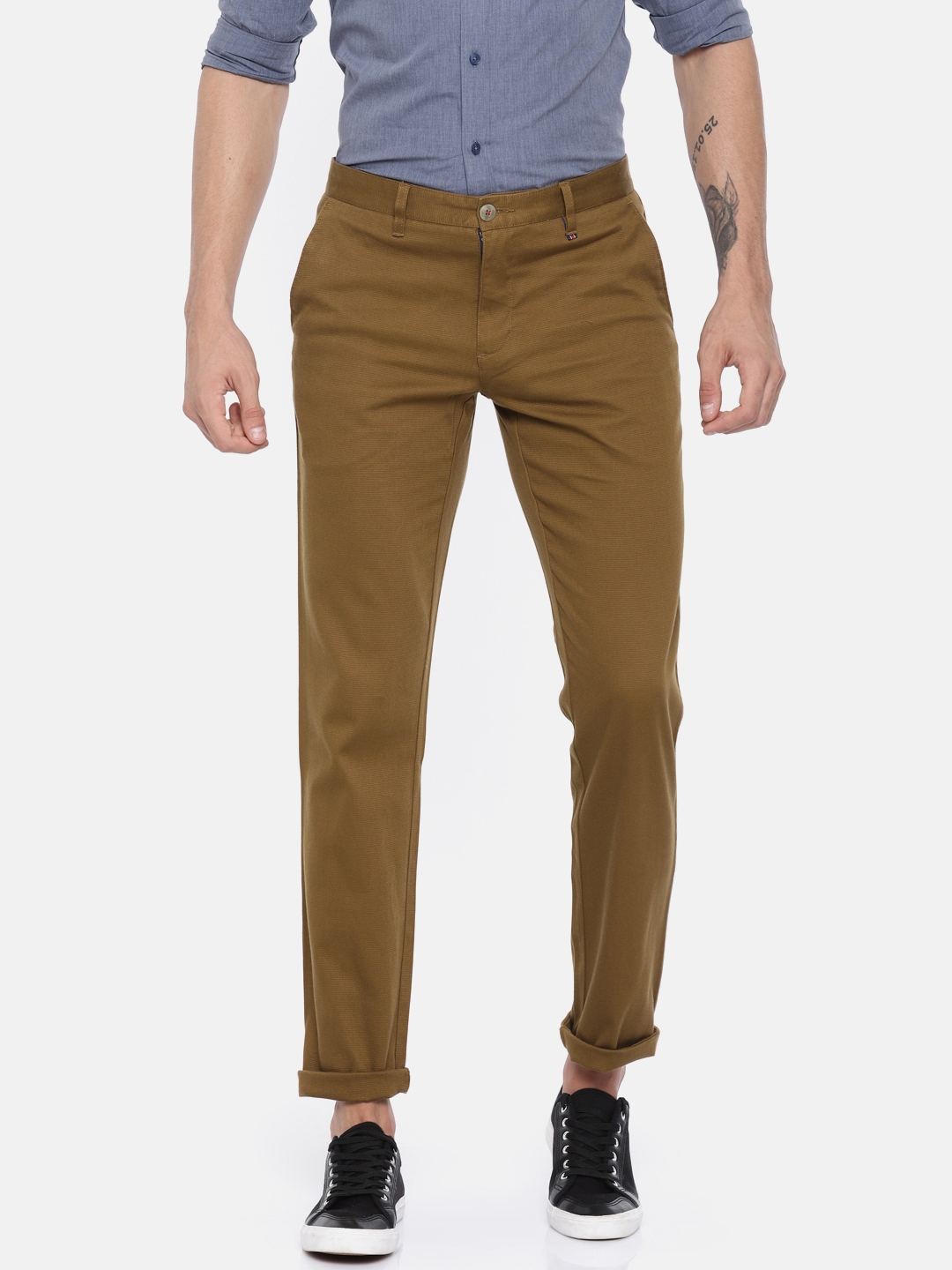 50% OFF on Louis Philippe Sport Men Slim Fit Chinos Trousers on Myntra