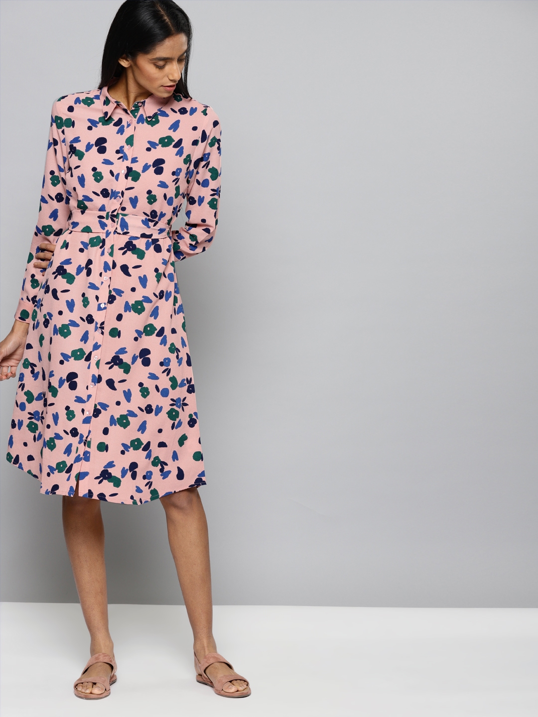 Buy Chemistry Women Pink Printed Shirt Dress - Dresses for Women 6585768 |  Myntra