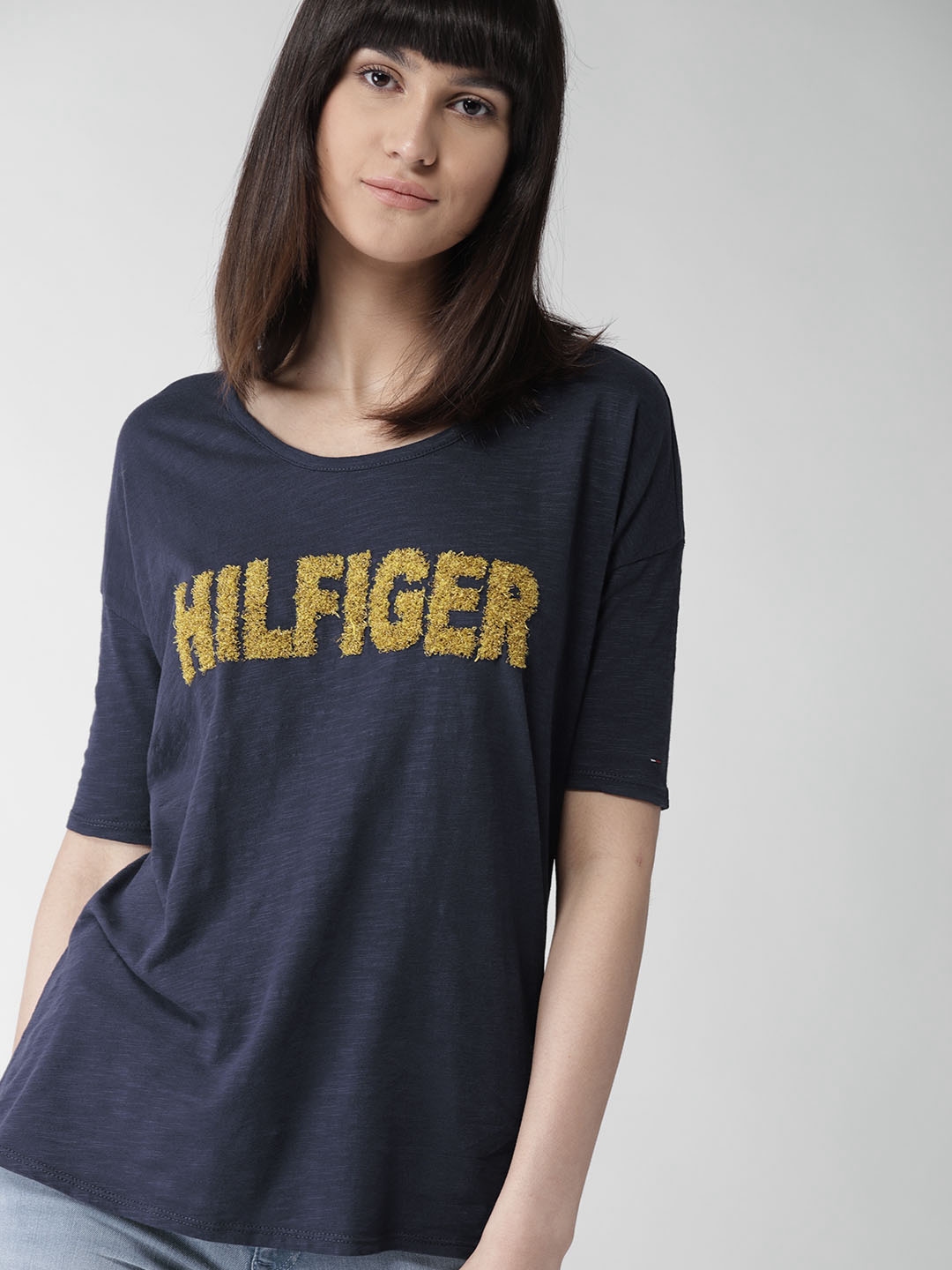 navy blue tommy hilfiger t shirt women's