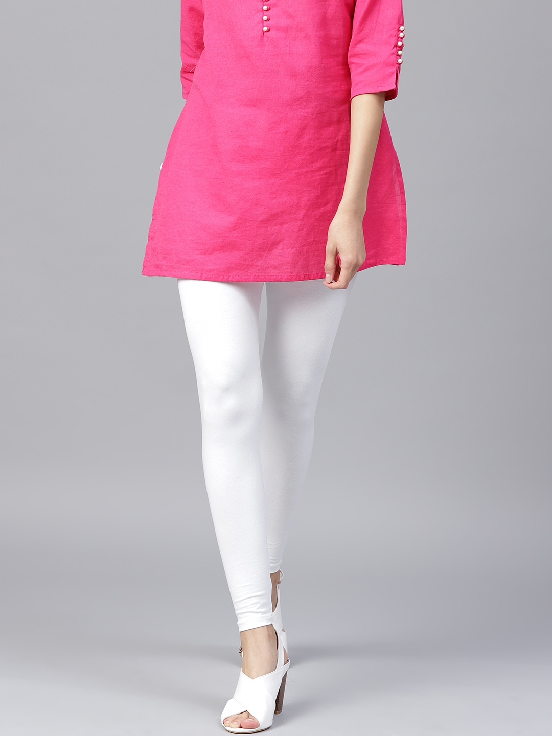 White leggings and best sale kurti