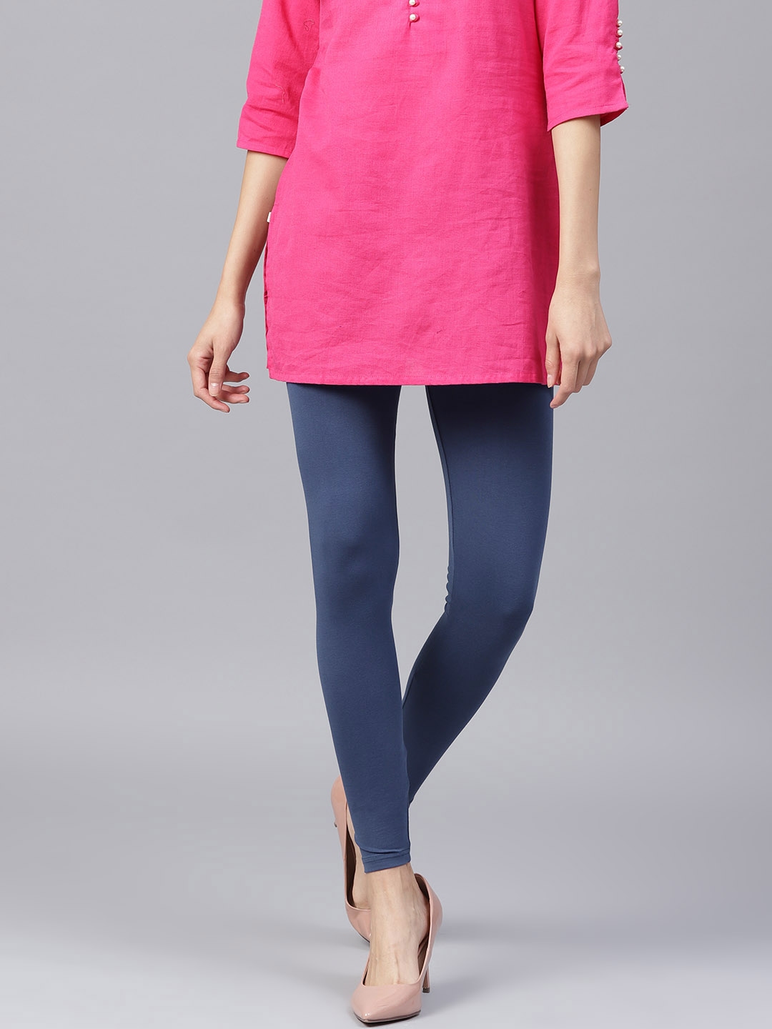 Blue kurti with pink leggings online
