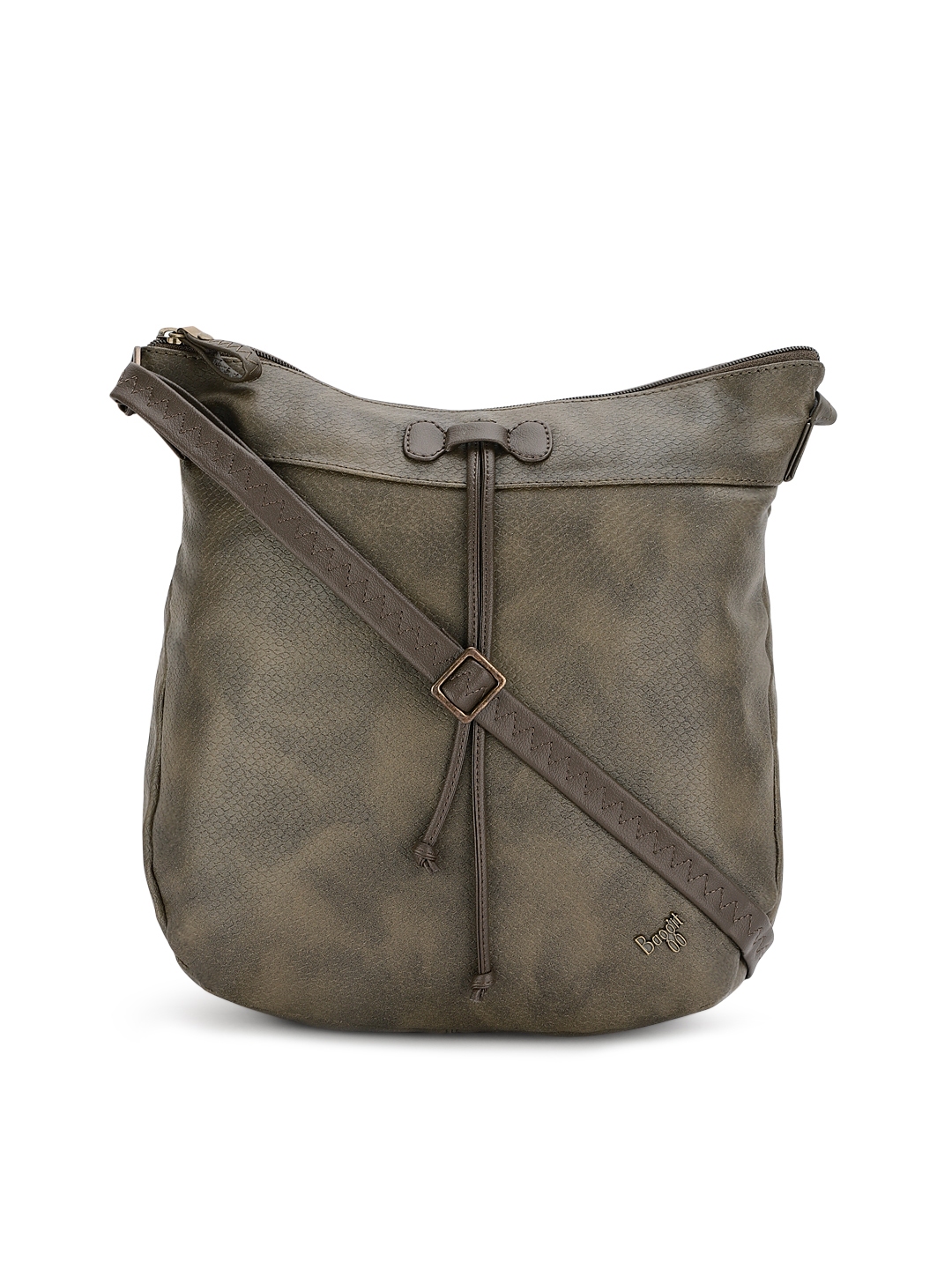 Baggit Brown Solid Sling Bag Handbags For Women 6606289 Myntra Image