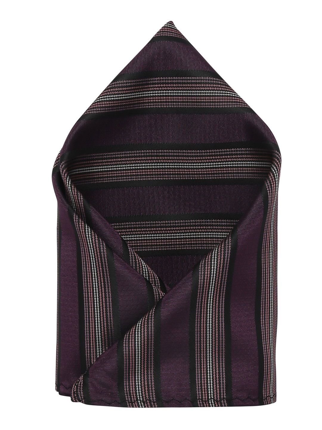 Alvaro Castagnino Men's Purple Striped Pocket Square