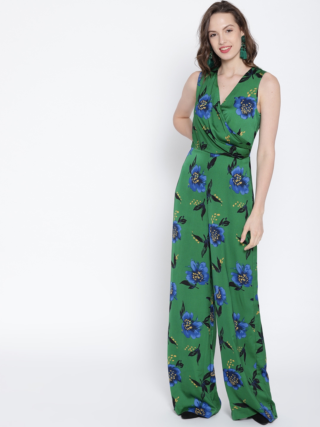 green jumpsuit myntra