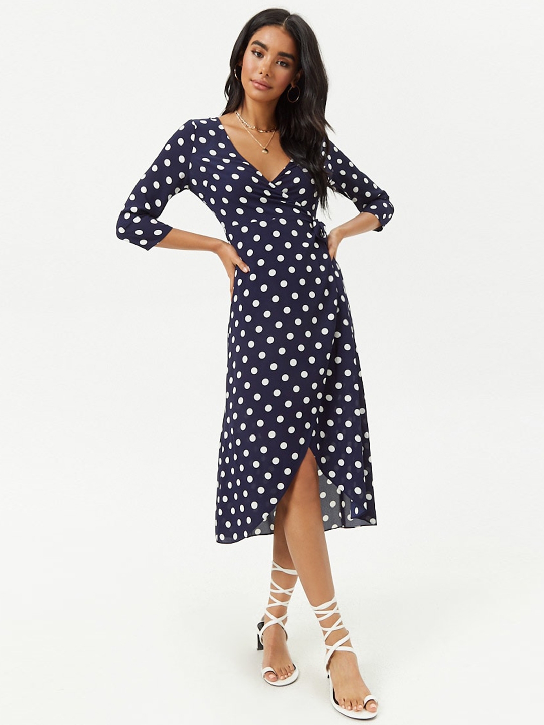 Forever 21 polka dot wrap dress online
