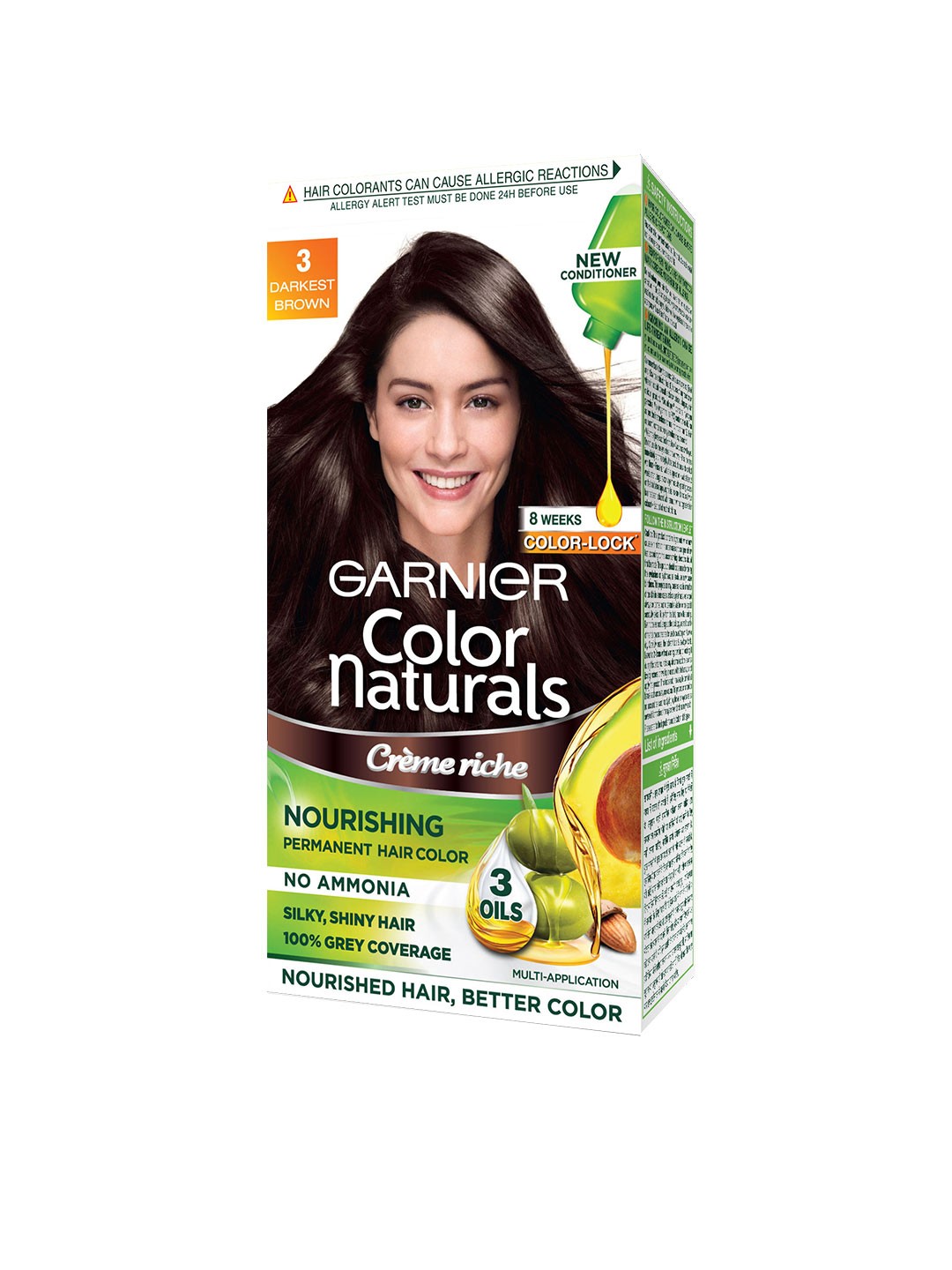 Buy Garnier Color Naturals Creme Hair Color Darkest Brown 3 Hair Colour For Women 6617856 Myntra