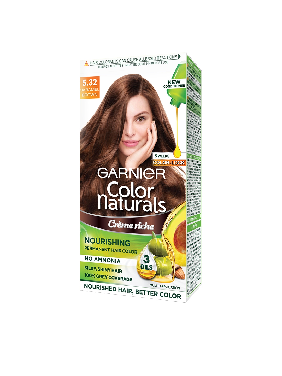 Garnier Color Naturals Creme Caramel Brown Hair Color Shade 5 32 70 Ml 60 G