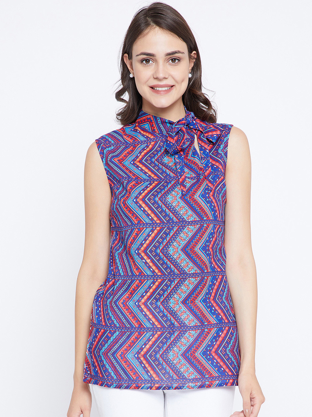 Zastraa Women Purple Printed Top