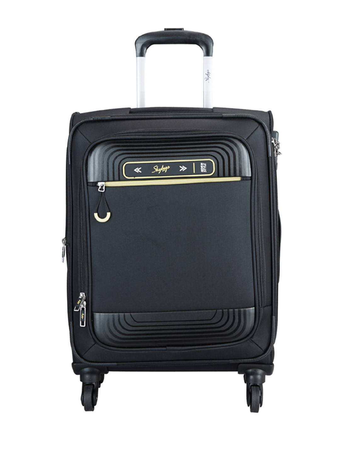 Skybags Unisex Black Solid QUARTZ Medium Trolley Bag