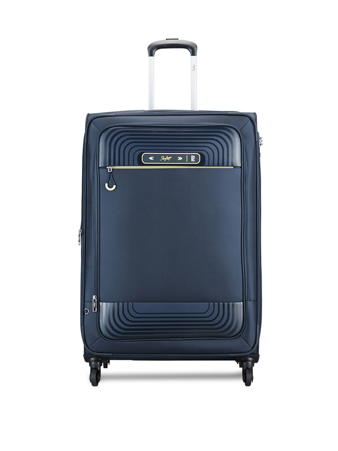 Buy Skybags Blue Solid 4W EXP Soft-Sided Medium Trolly Bag