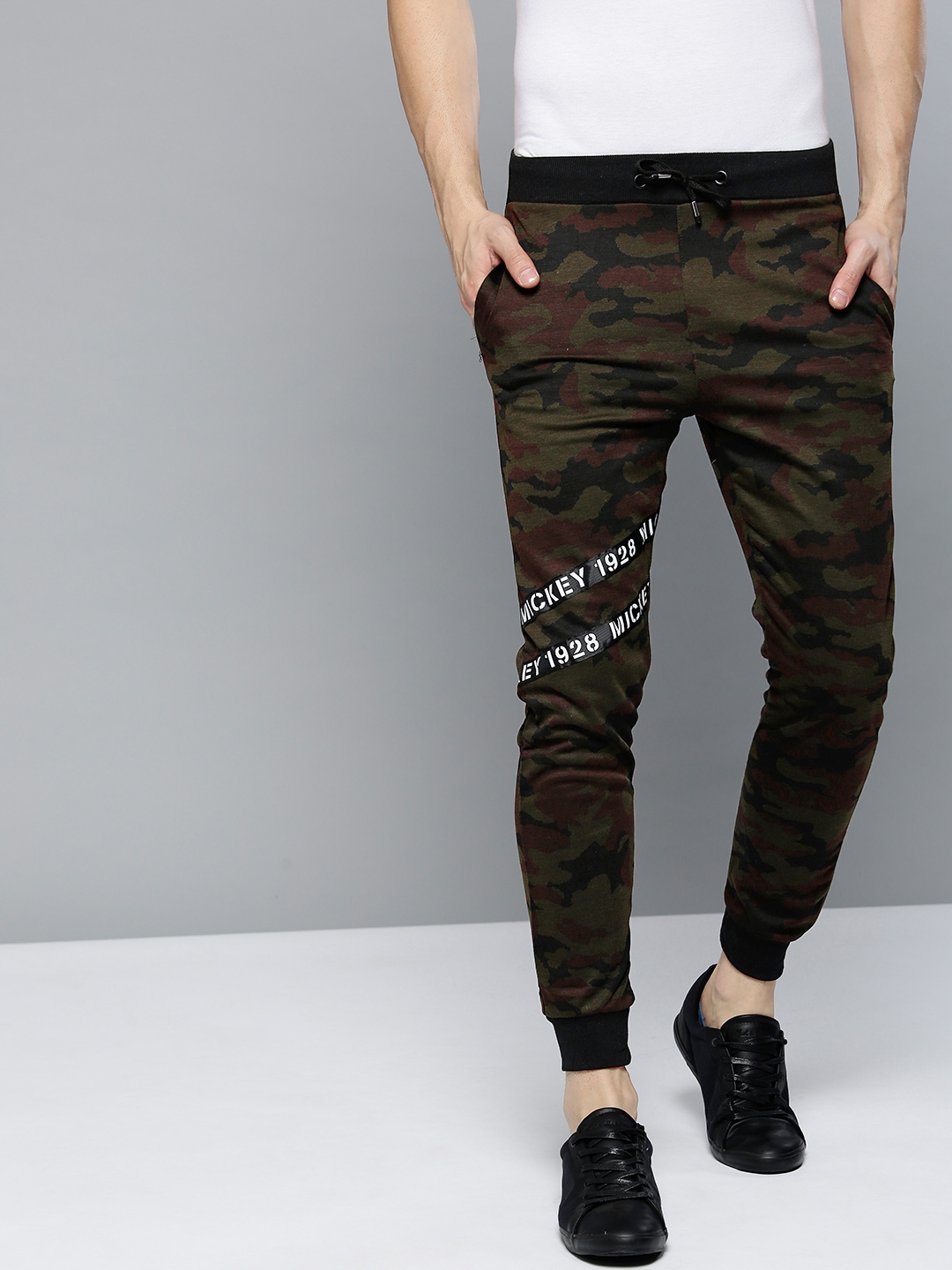 camouflage print joggers