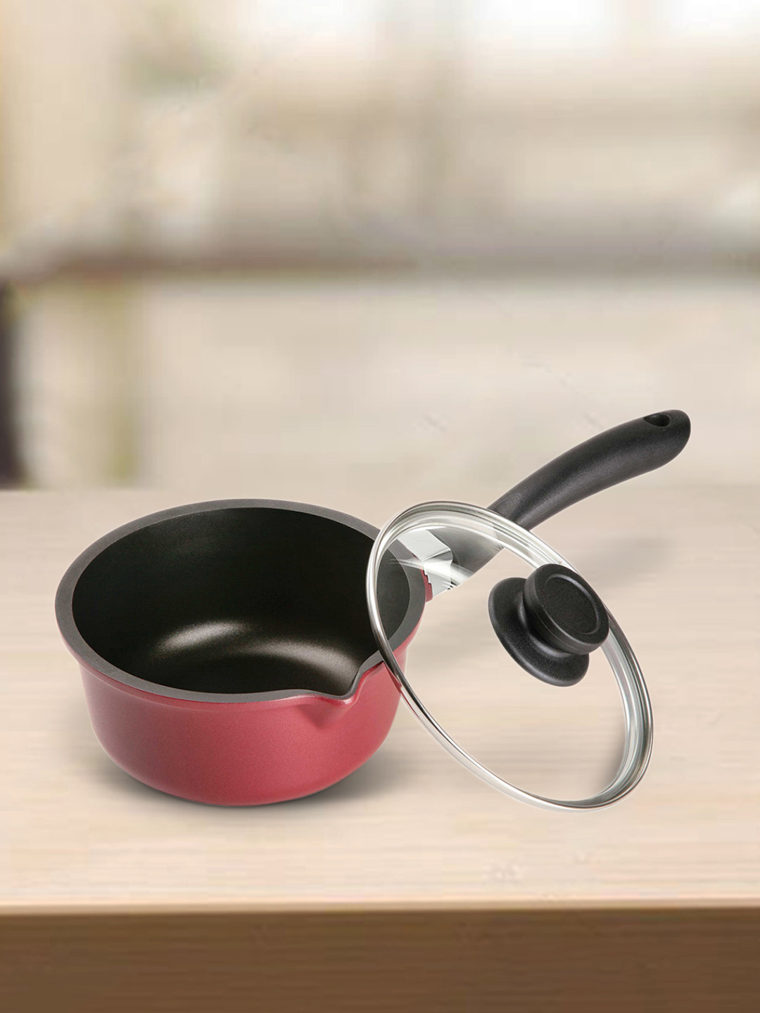 BERGNER Red & Black Casserole with Lid