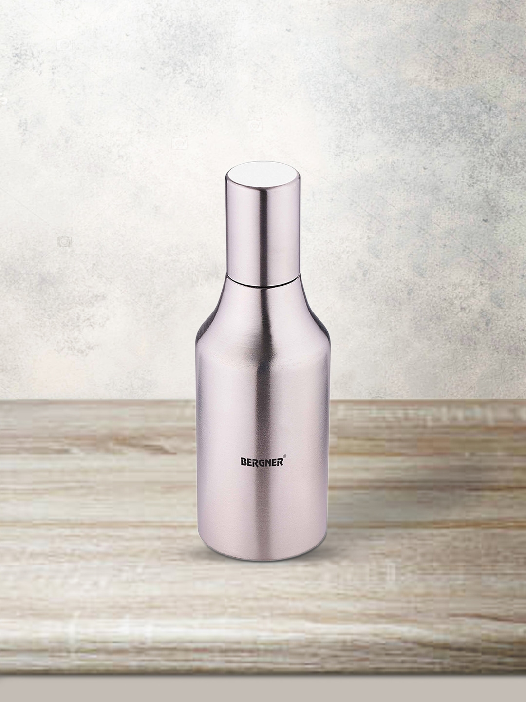 BERGNER Silver Toned Solid Oil Dispenser 1000 ml