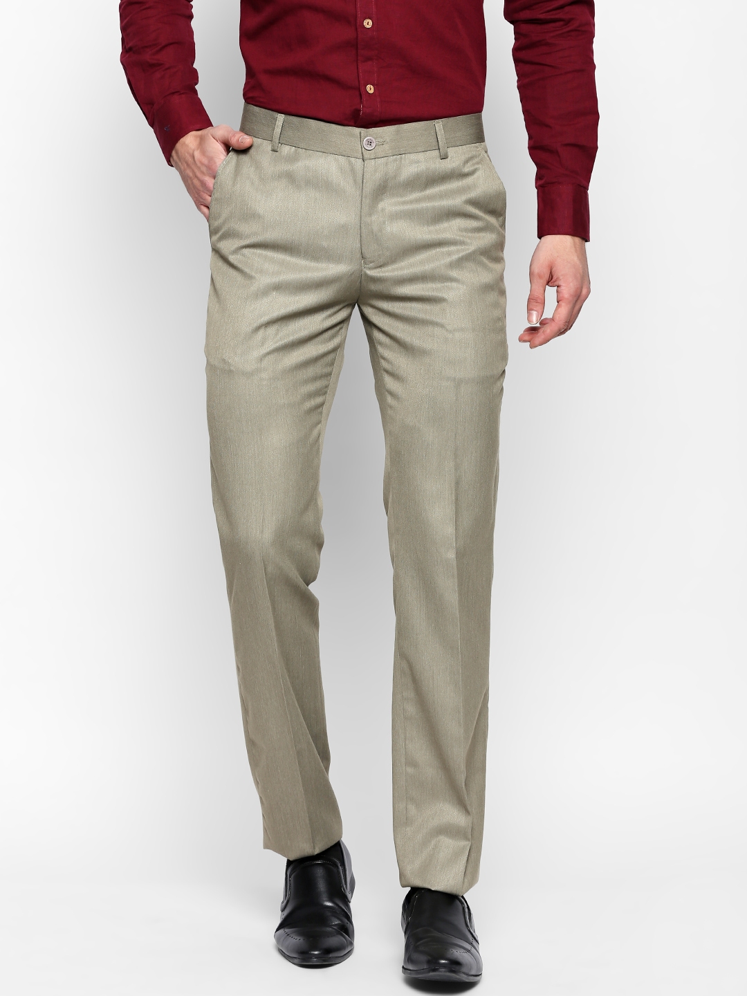 Buy Regular Fit Men Trousers White Beige and Brown Combo of 3 Polyester  Blend for Best Price, Reviews, Free Shipping