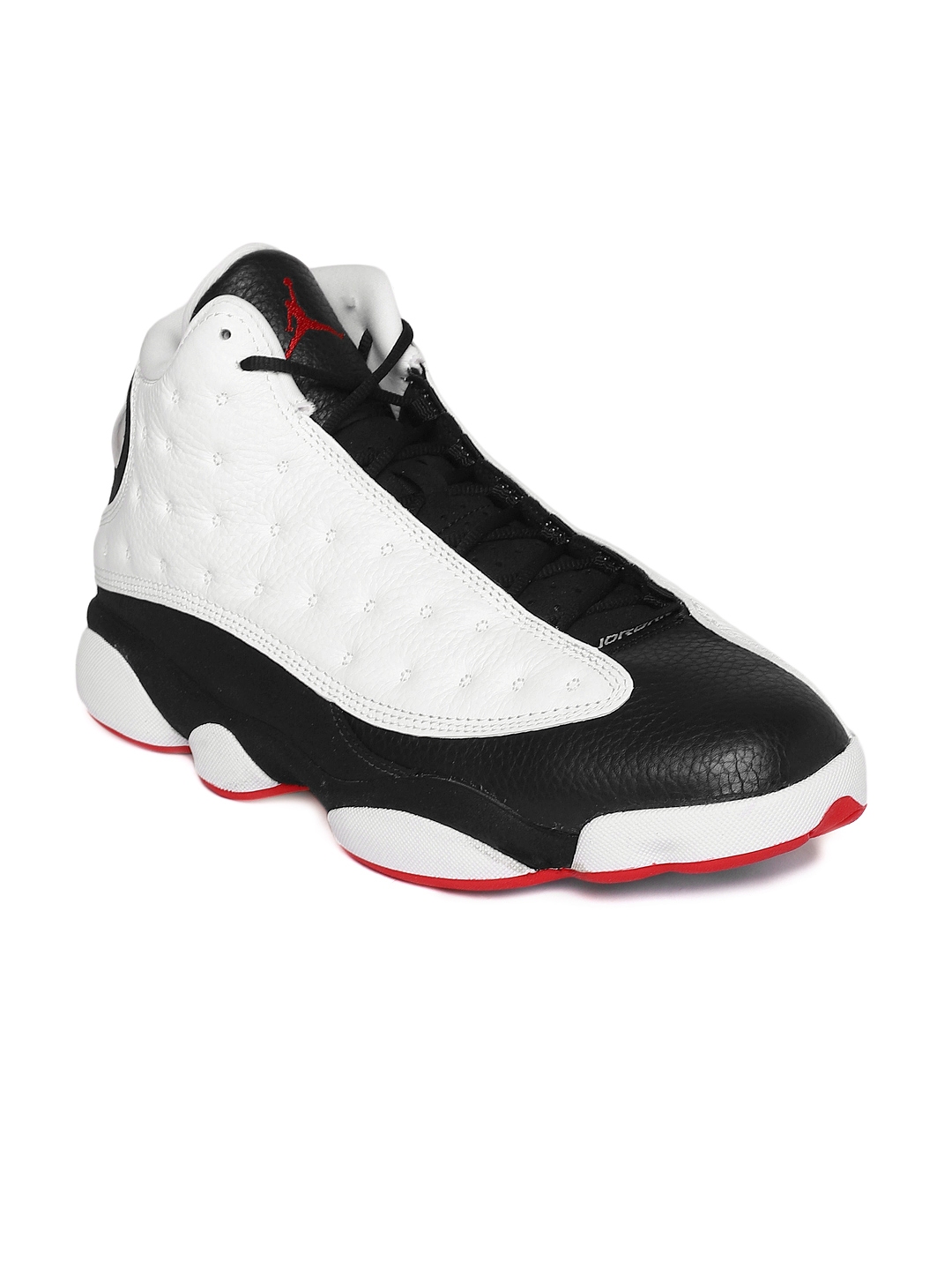 Buy Nike Men White & Black Air Jordan 13 Retro Leather Basketball Shoes -  Sports Shoes for Men 6676986
