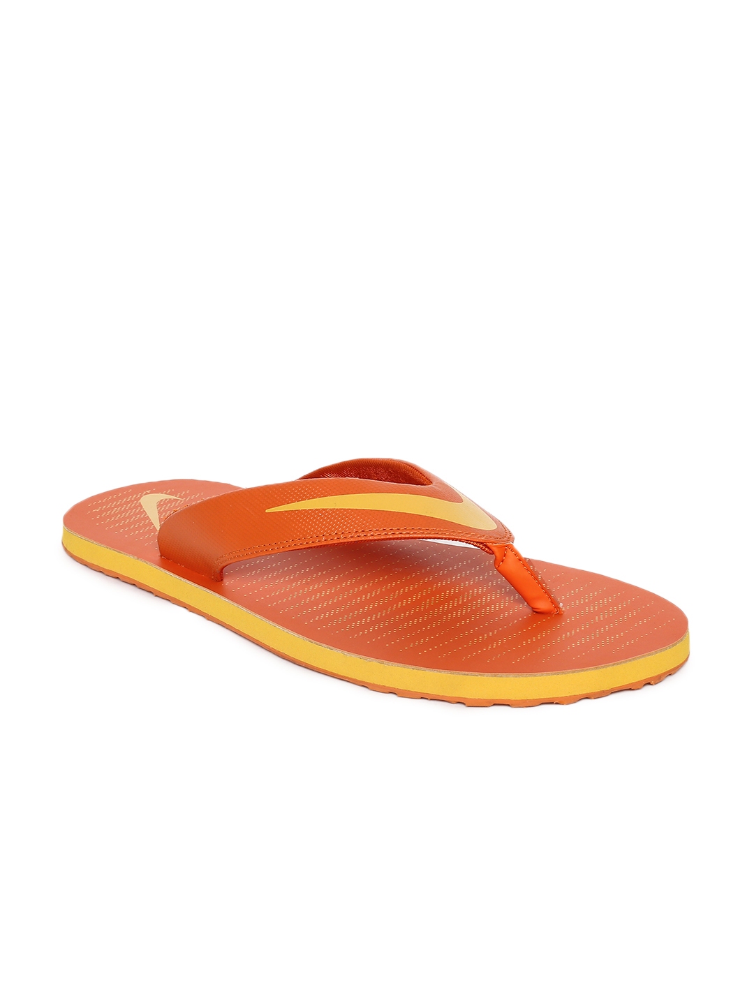 Buy Nike Men Orange Solid Thong Flip 