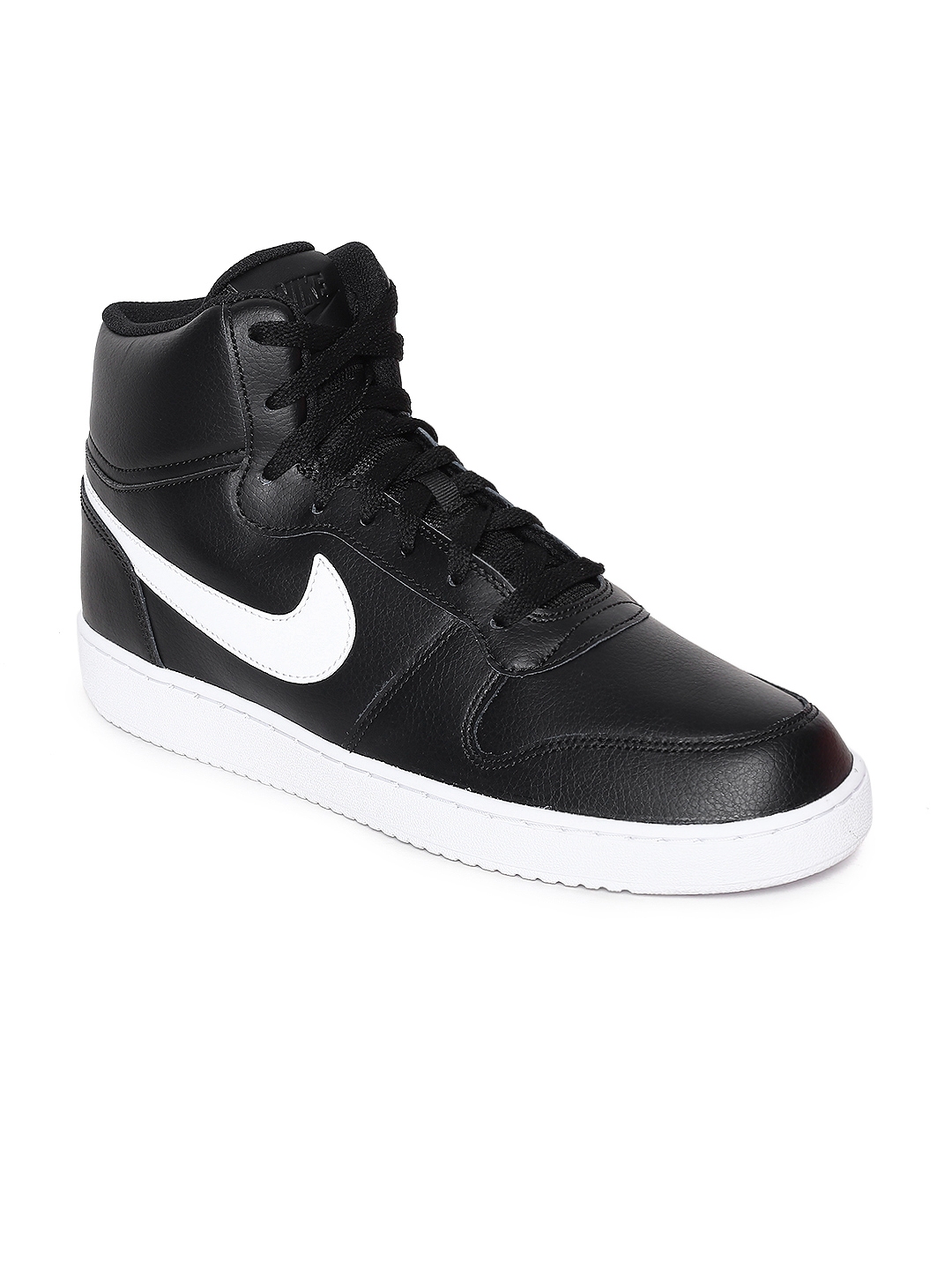 lading uitsterven inschakelen Buy Nike Men Black Solid Leather Ebernon Mid Top Sneakers - Casual Shoes  for Men 6677051 | Myntra