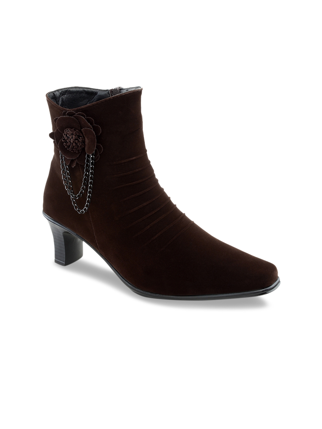 Buy SHUZ TOUCH Women Brown Solid Heeled 