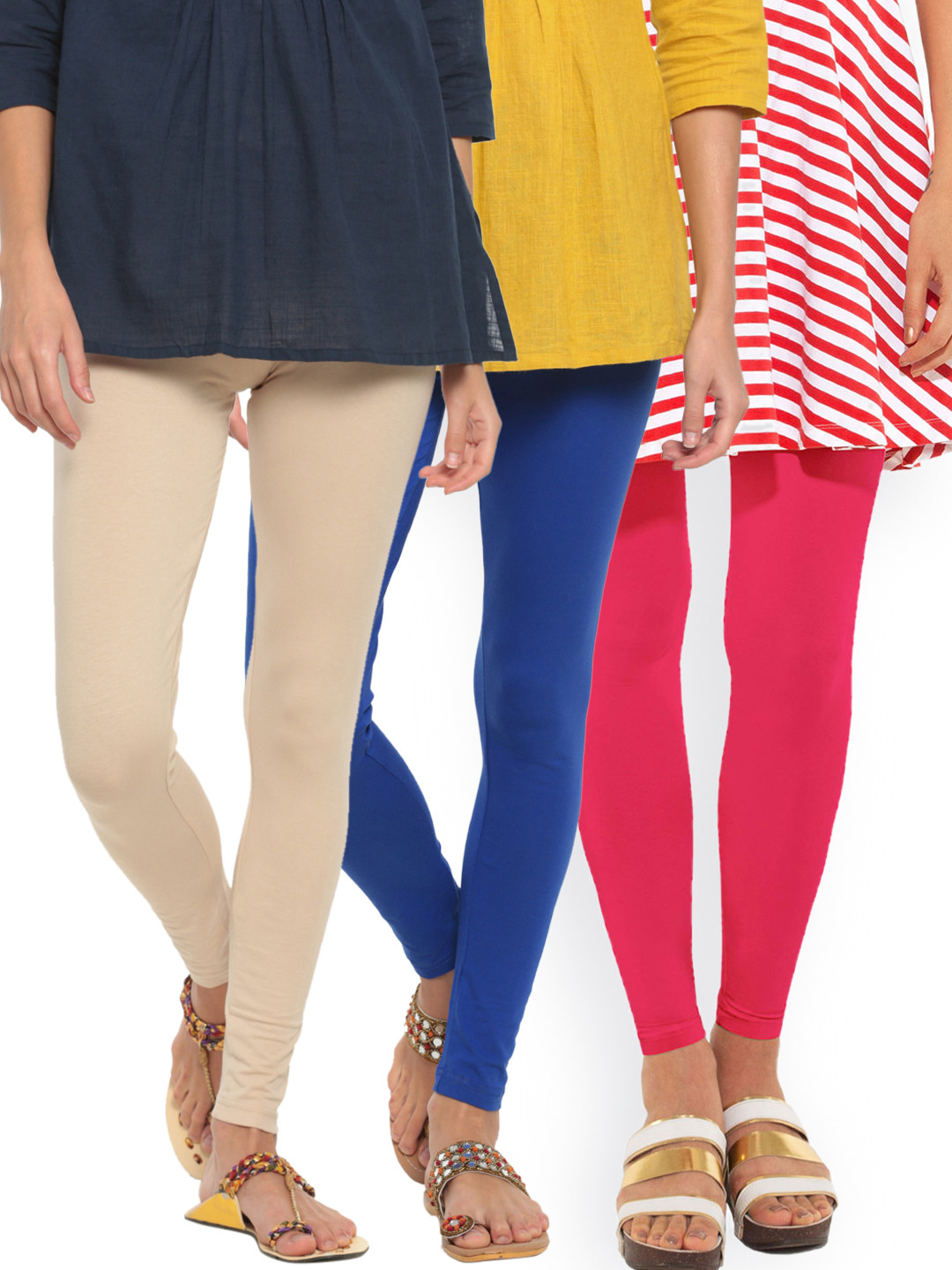 Go Colors Women Pack of 3 Leggings