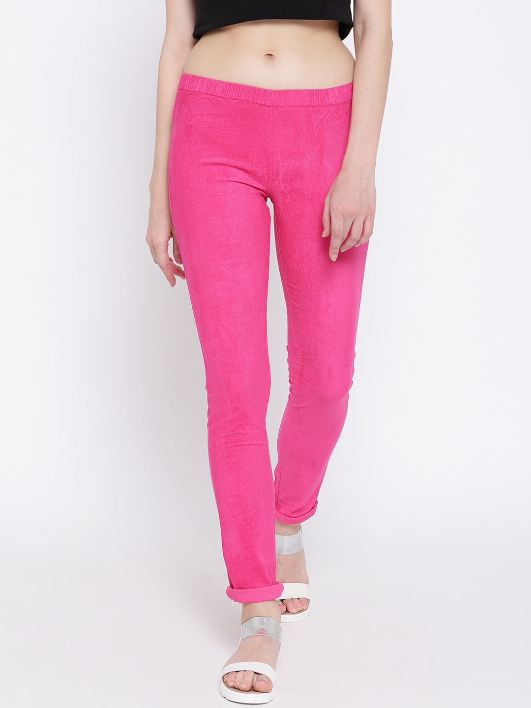 womens pink jeggings