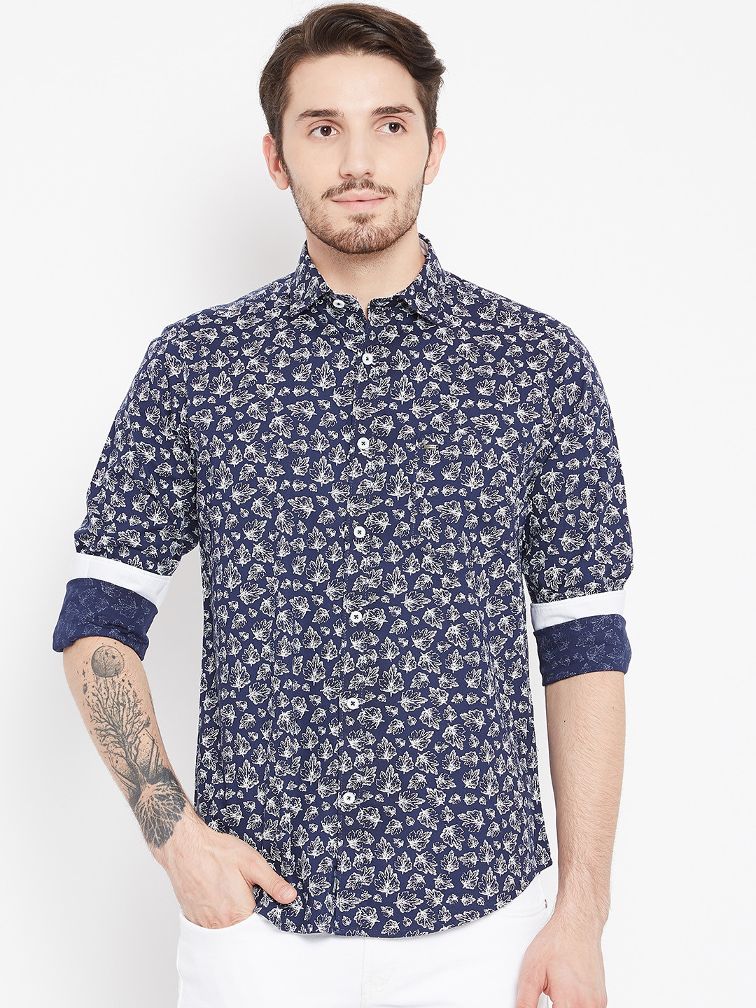 Slim Fit Printed Casual Shirt - Shirts 