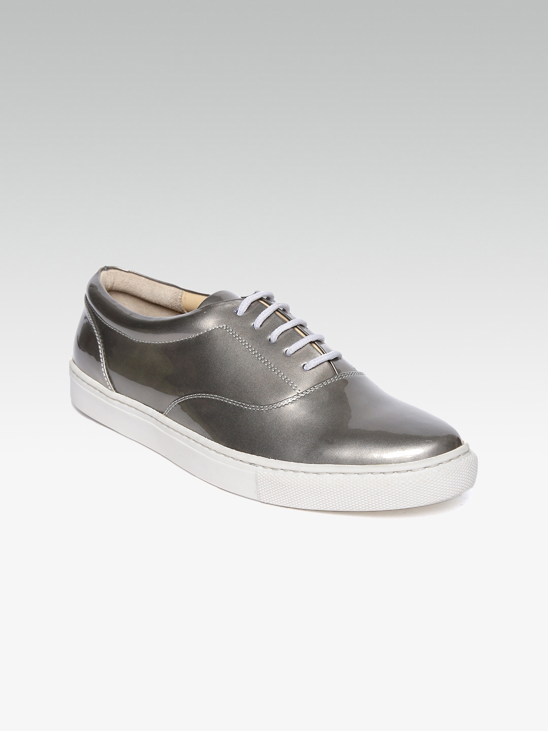 grey leather sneakers womens
