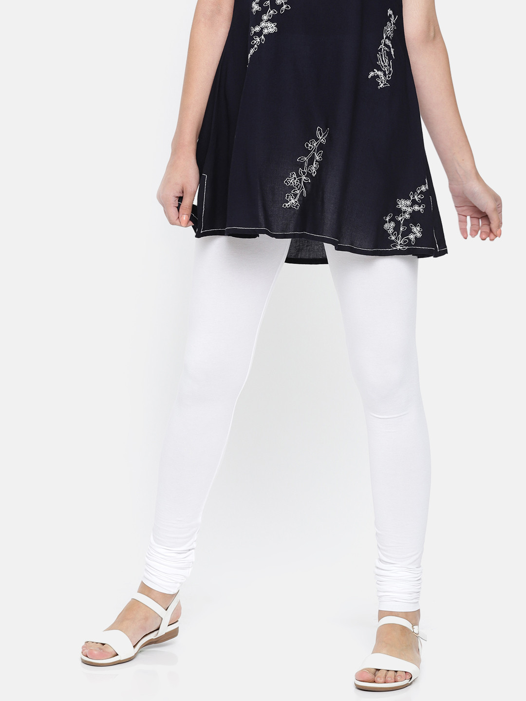 Buy Melange By Lifestyle Women White Leggings - Leggings for Women 6711315  | Myntra