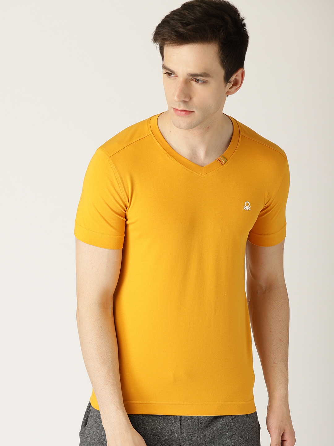 mustard yellow t shirt mens