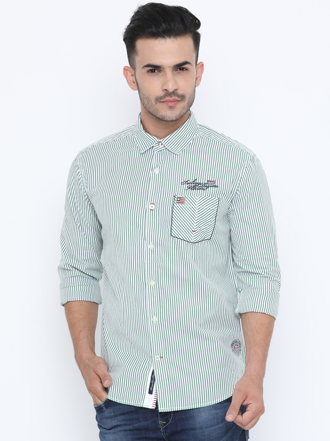 Slim Fit Striped Casual Shirt - Shirts 