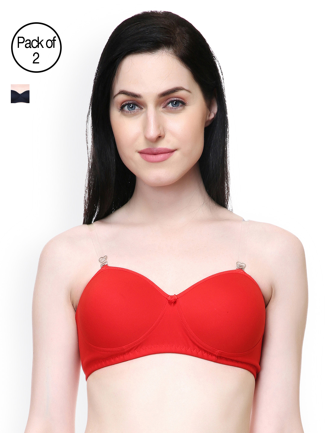 Lady Lyka Pack of 2 T-shirt Bra SWEET18-RED-BLU