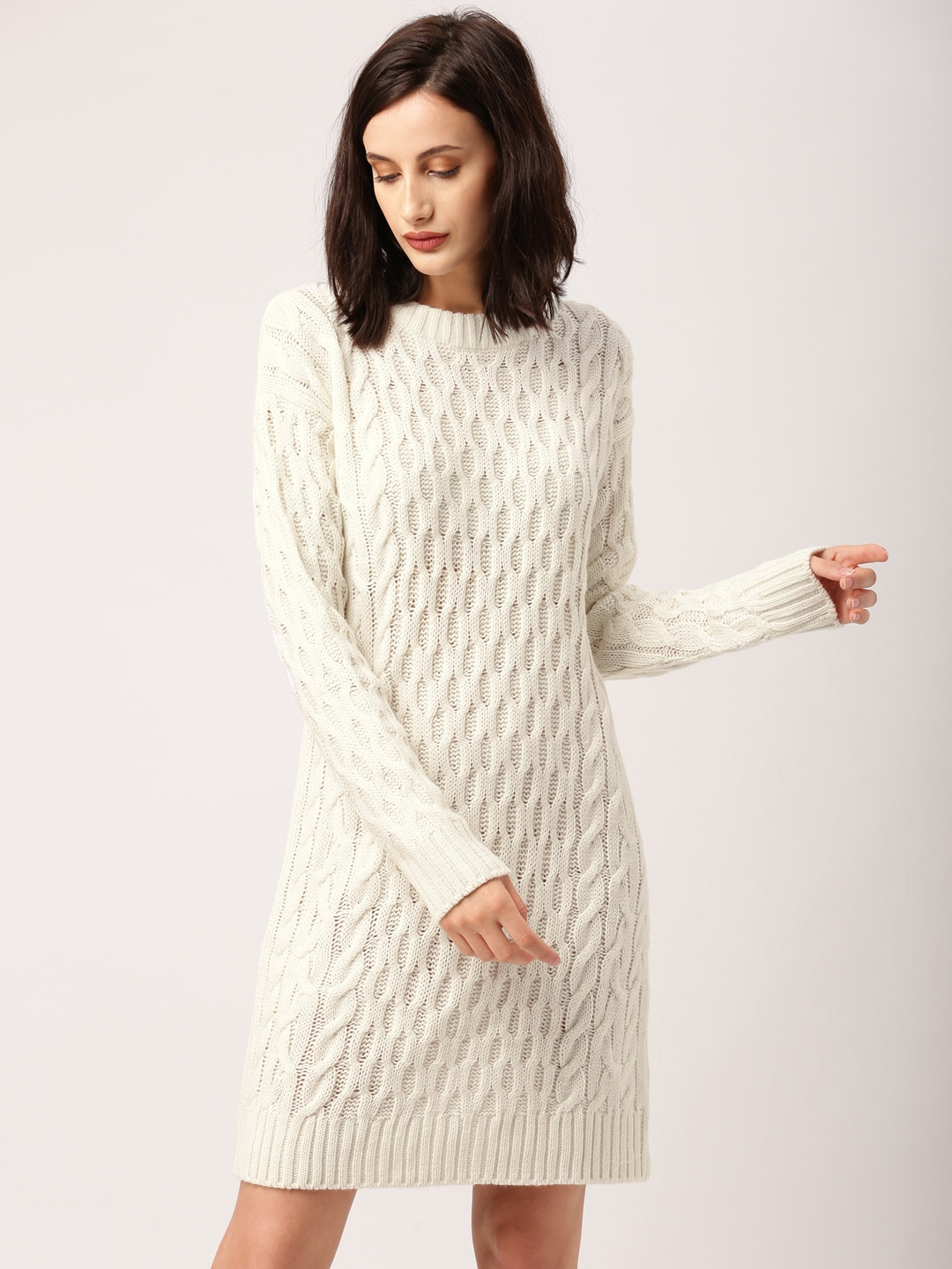 Buy long white sweater dress cheap online