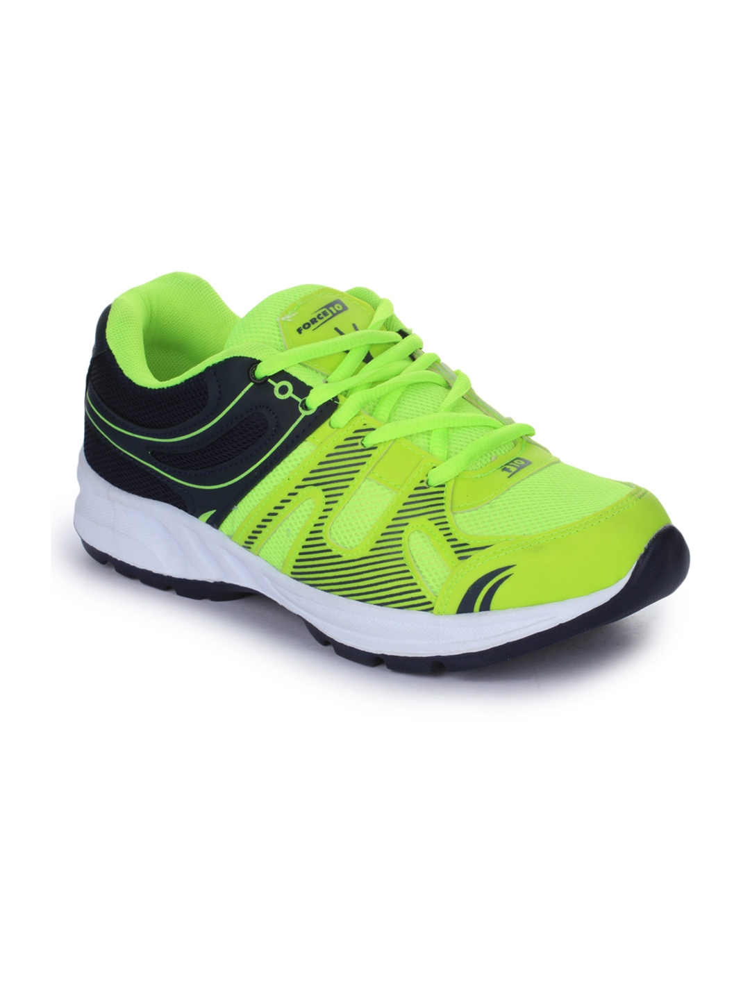 fluorescent green running shoes
