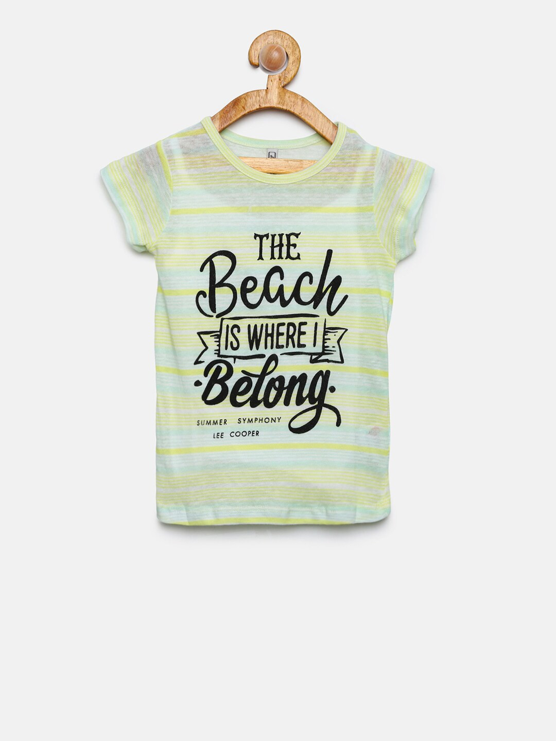 Lee Cooper Girls White Printed Pure Cotton Top