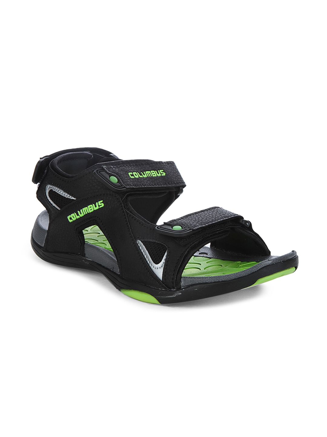Buy Columbus Green & Black Sports Sandals - Sports Sandals for Men 6748124 | Myntra