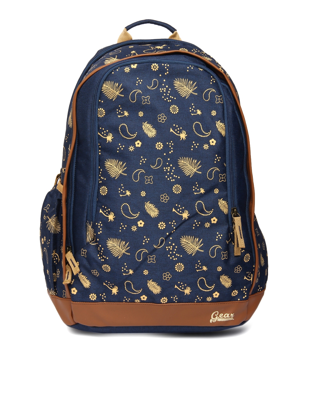 Gear 26 ltrs navy blue and beige casual clearance backpack