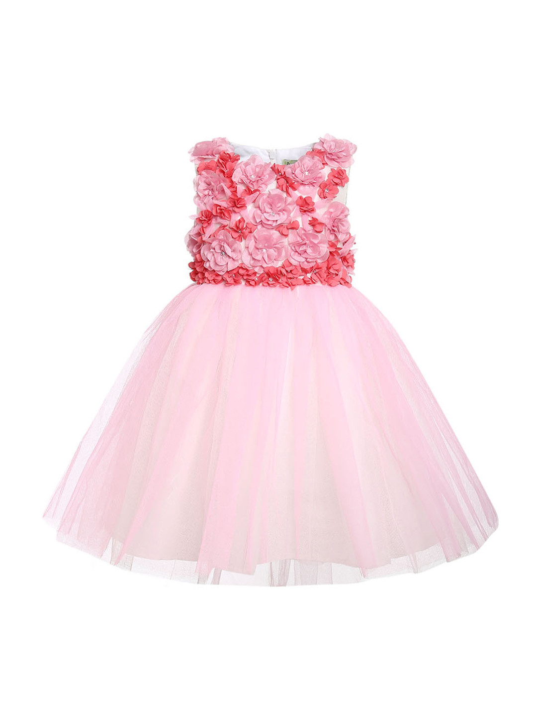 A Little Fable Girls Pink Pearl Blossom Dress
